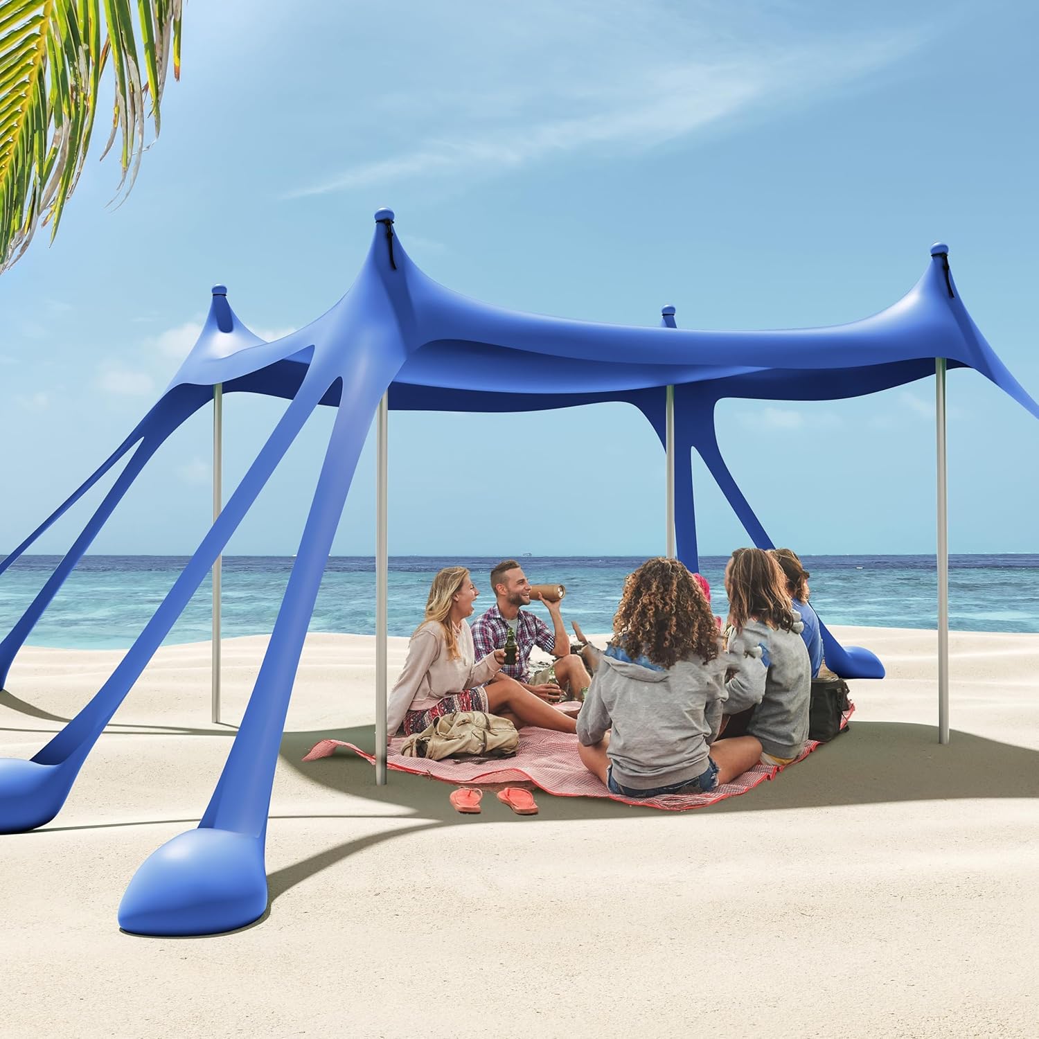 Amazon.com: Gardentime Beach Tent Canopy Sun Shelter 10x10ft